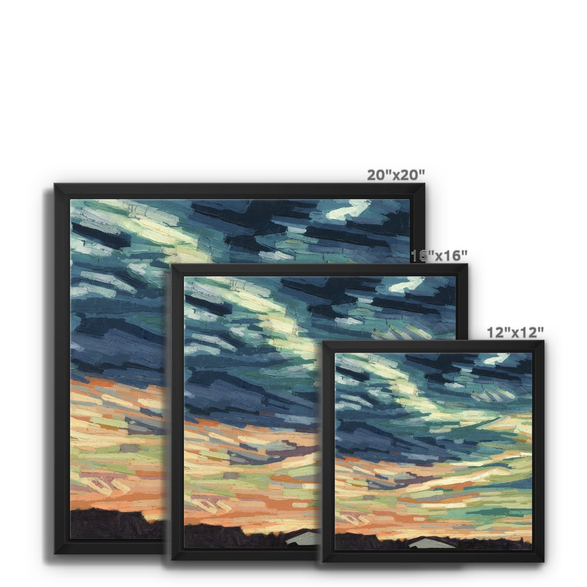 Clouds 2 - Framed Canvas Print