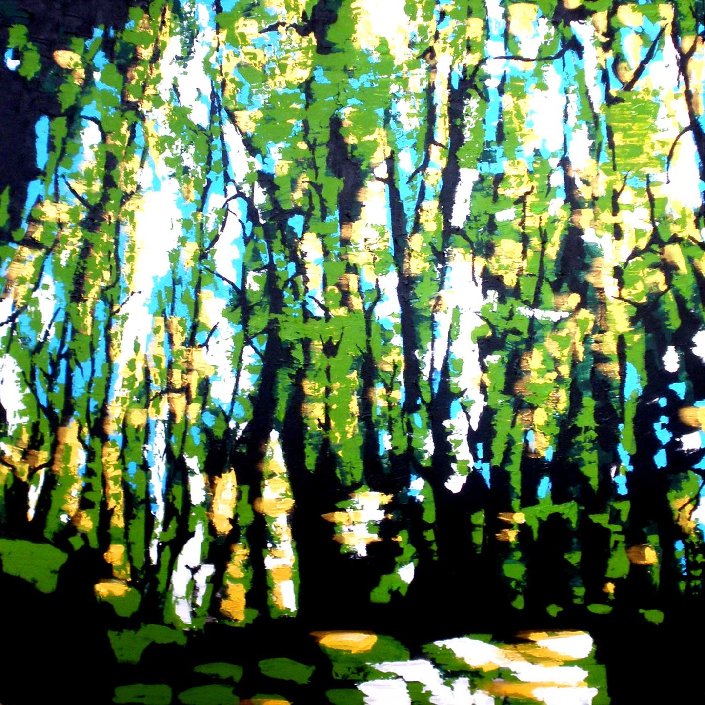 'Journeys Through Green 2' - 100w x 100h x 4d cm