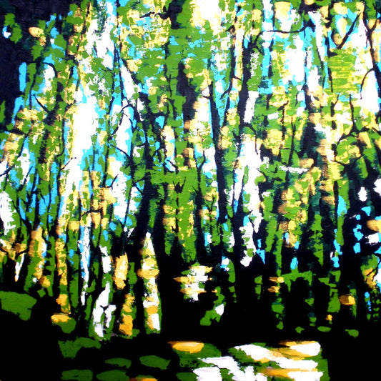 'Journeys Through Green 2' - 100w x 100h x 4d cm