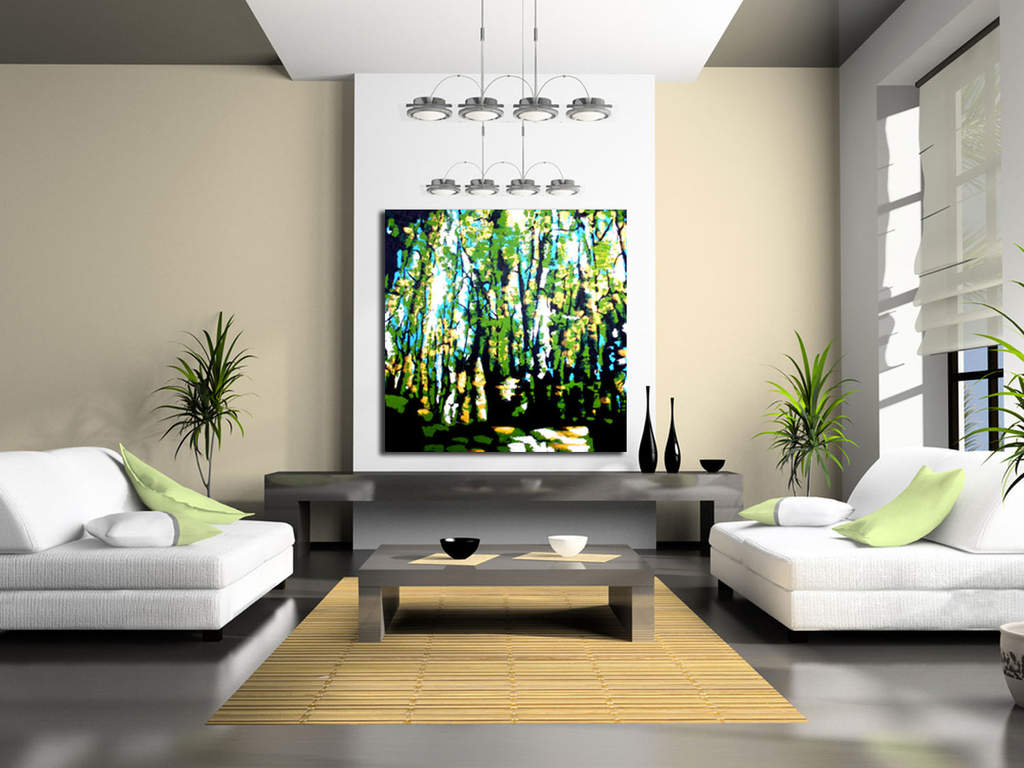 'Journeys Through Green 2' - 100w x 100h x 4d cm