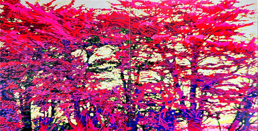 'Betty's Branches' - 200w x 100h x 4d cm, diptych