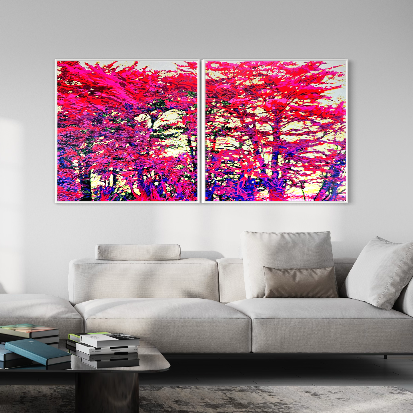 'Betty's Branches' - 200w x 100h x 4d cm, diptych