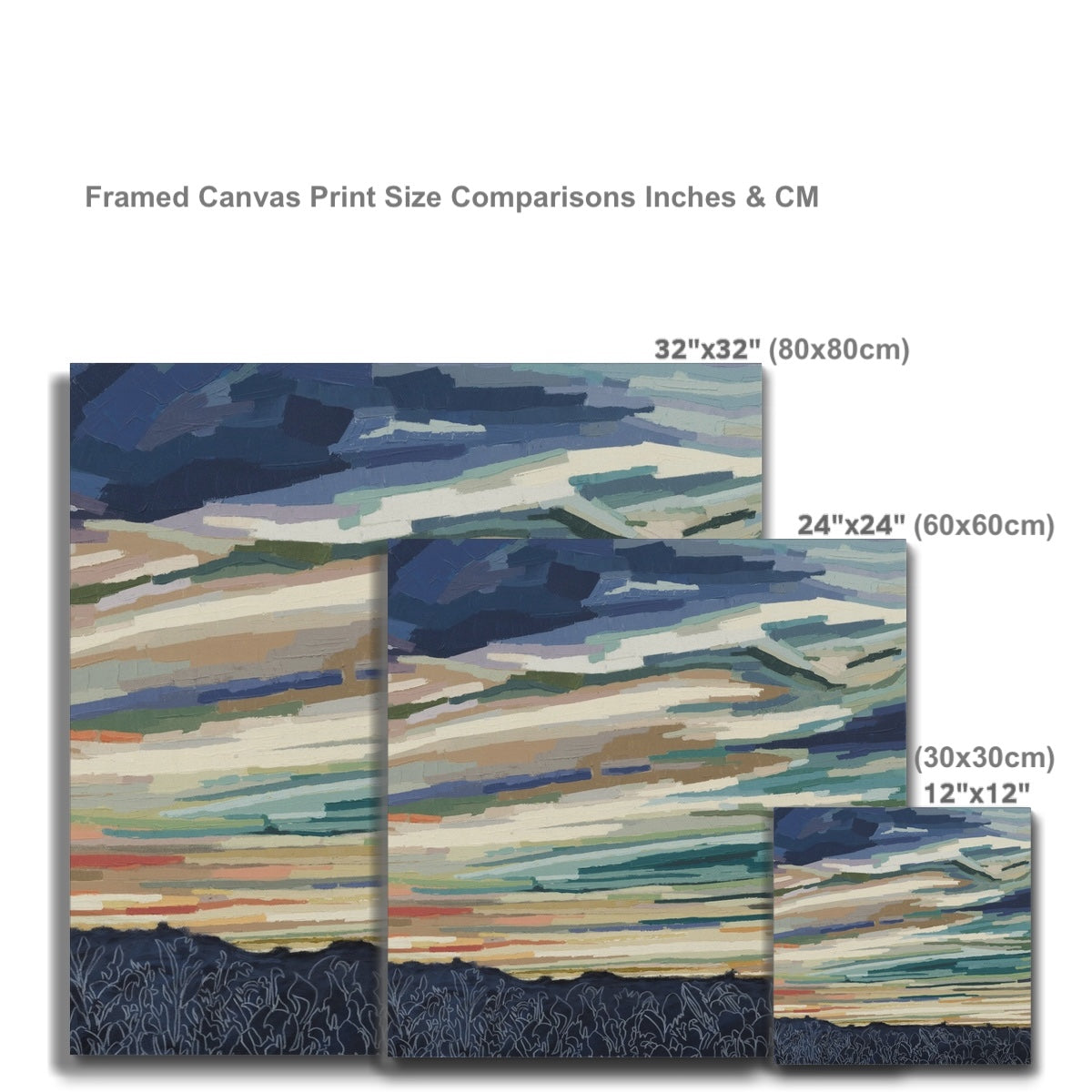 Beyond the Hedge RIGHT - Framed Canvas Print