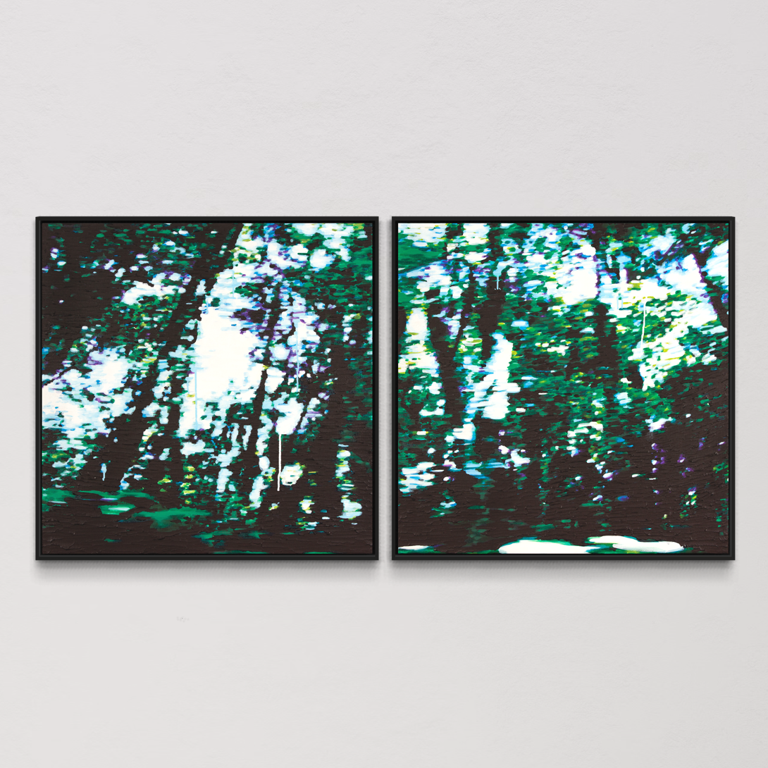 'Fleeting' - 150w x 75h x 4d cm, diptych