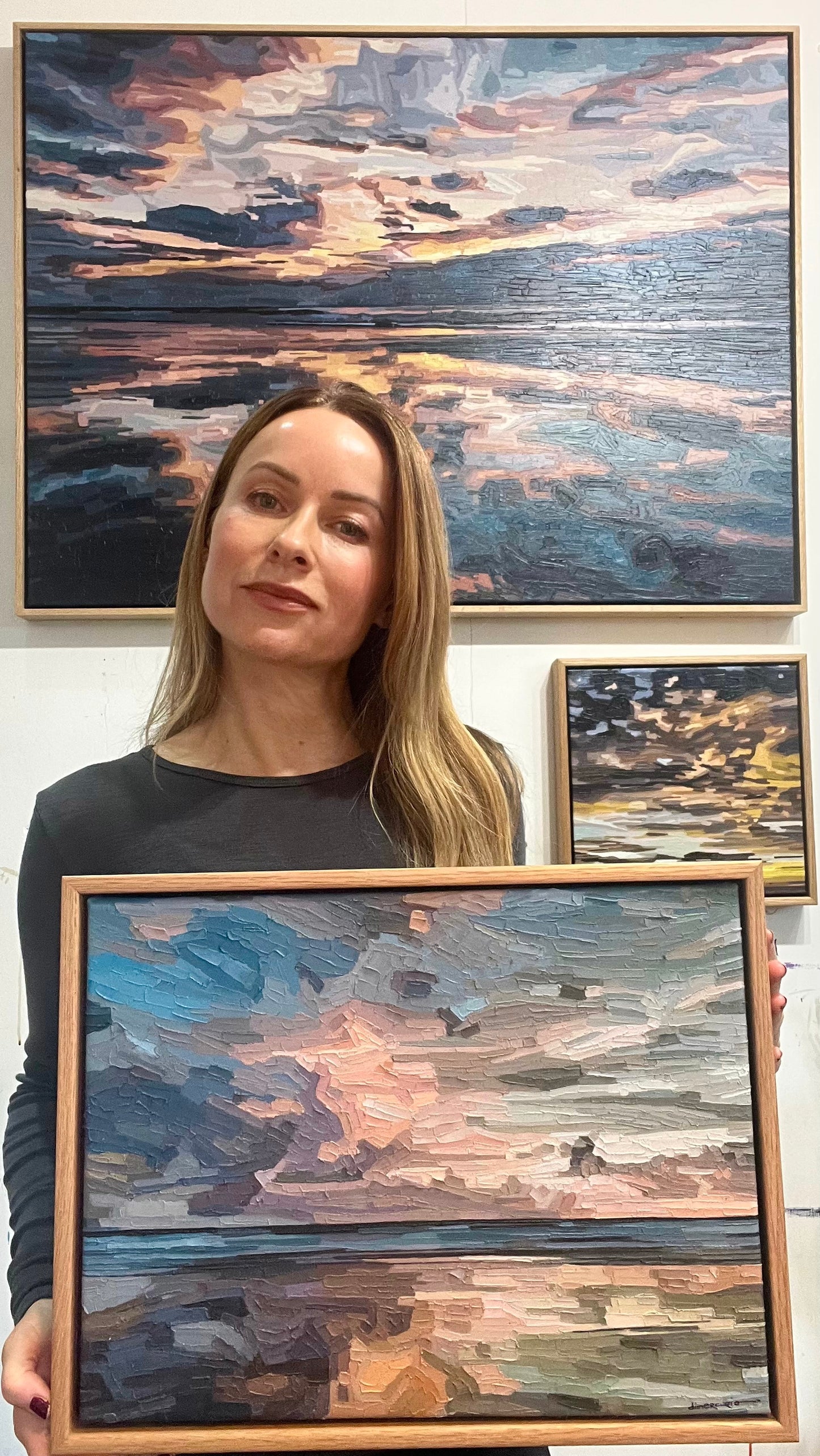 'Horizons That Hold Us Together' | 102w x 76h cm | Available from Black Door Gallery, Parnell