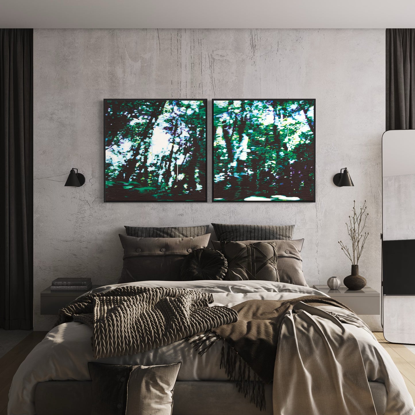 Fleeting (Diptych RIGHT side) - Framed Canvas Print