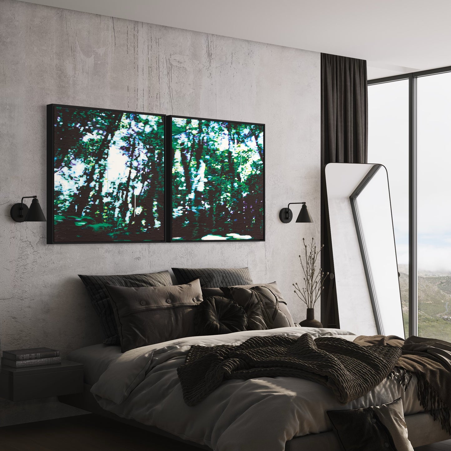 Fleeting (Diptych RIGHT side) - Framed Canvas Print