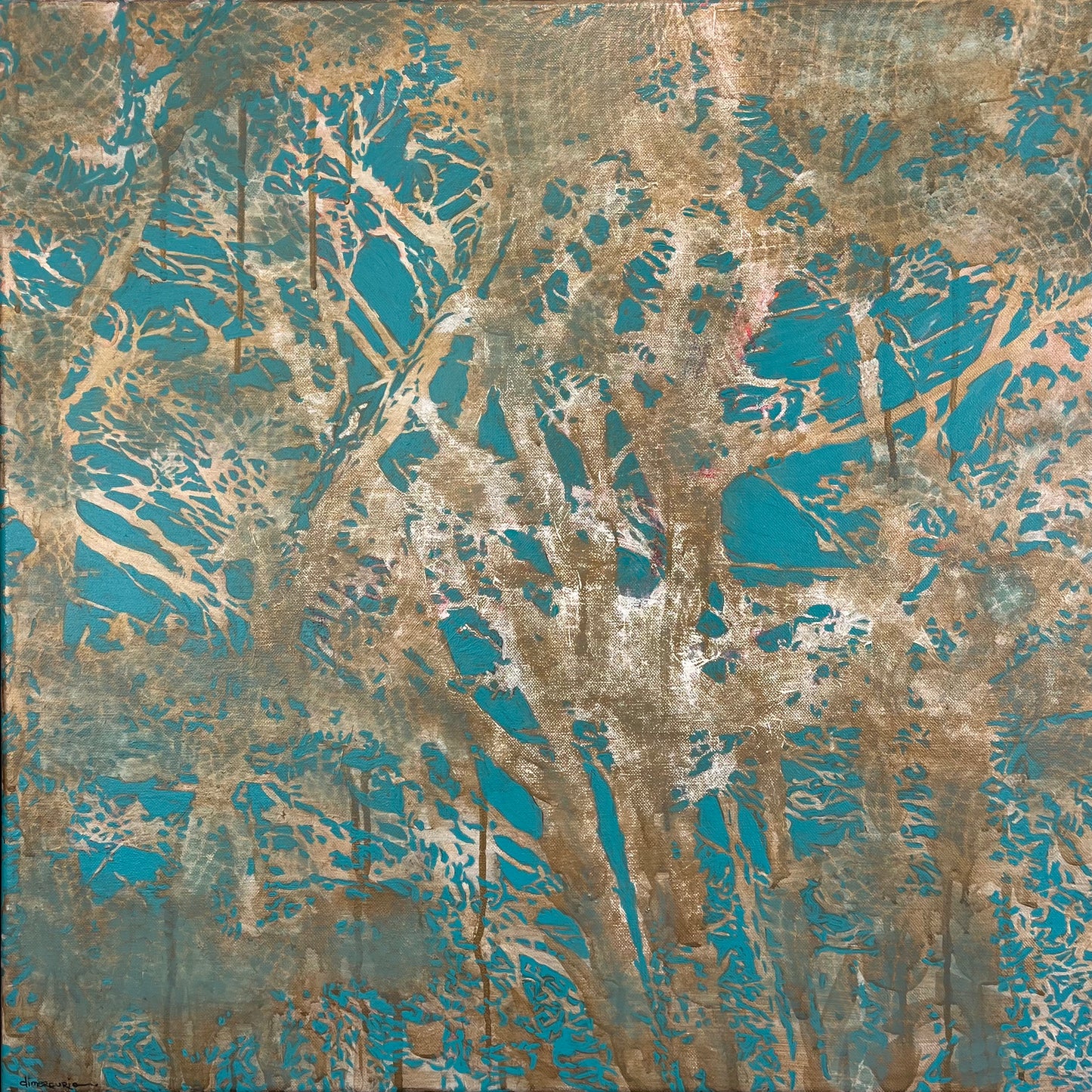 Original Painting - 'Dog Walk Bliss' - 60h x 60w x 5d cm