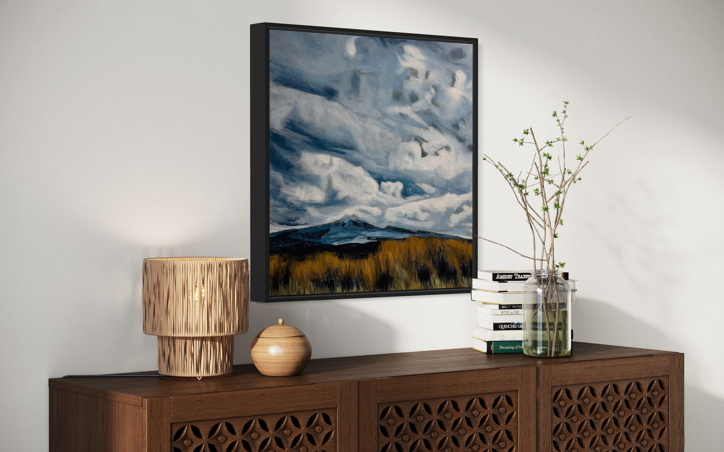 Original Painting - 'Desert Road Drama' - 60w x 60h x 5d cm