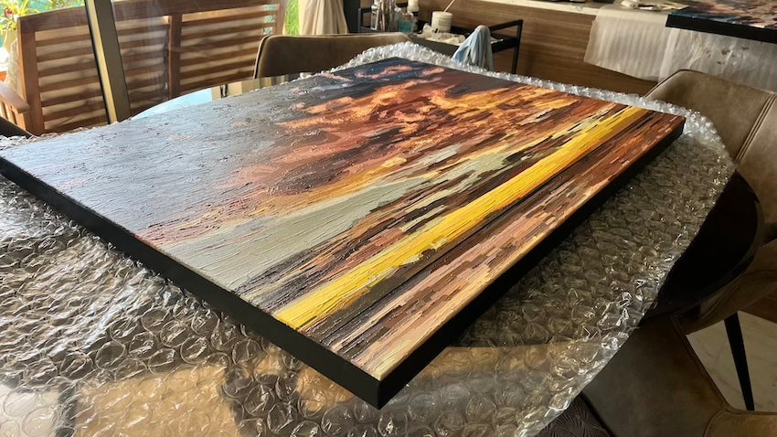 Original Painting - 'Shine Through' - 102w x 76h x 4d cm