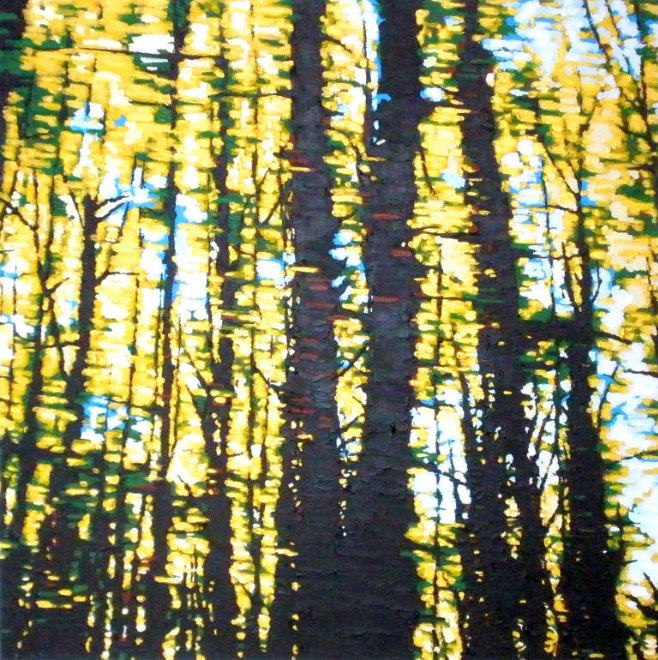 'Journeys Through Beech Golden 1' - 100w x 100h x 4d cm