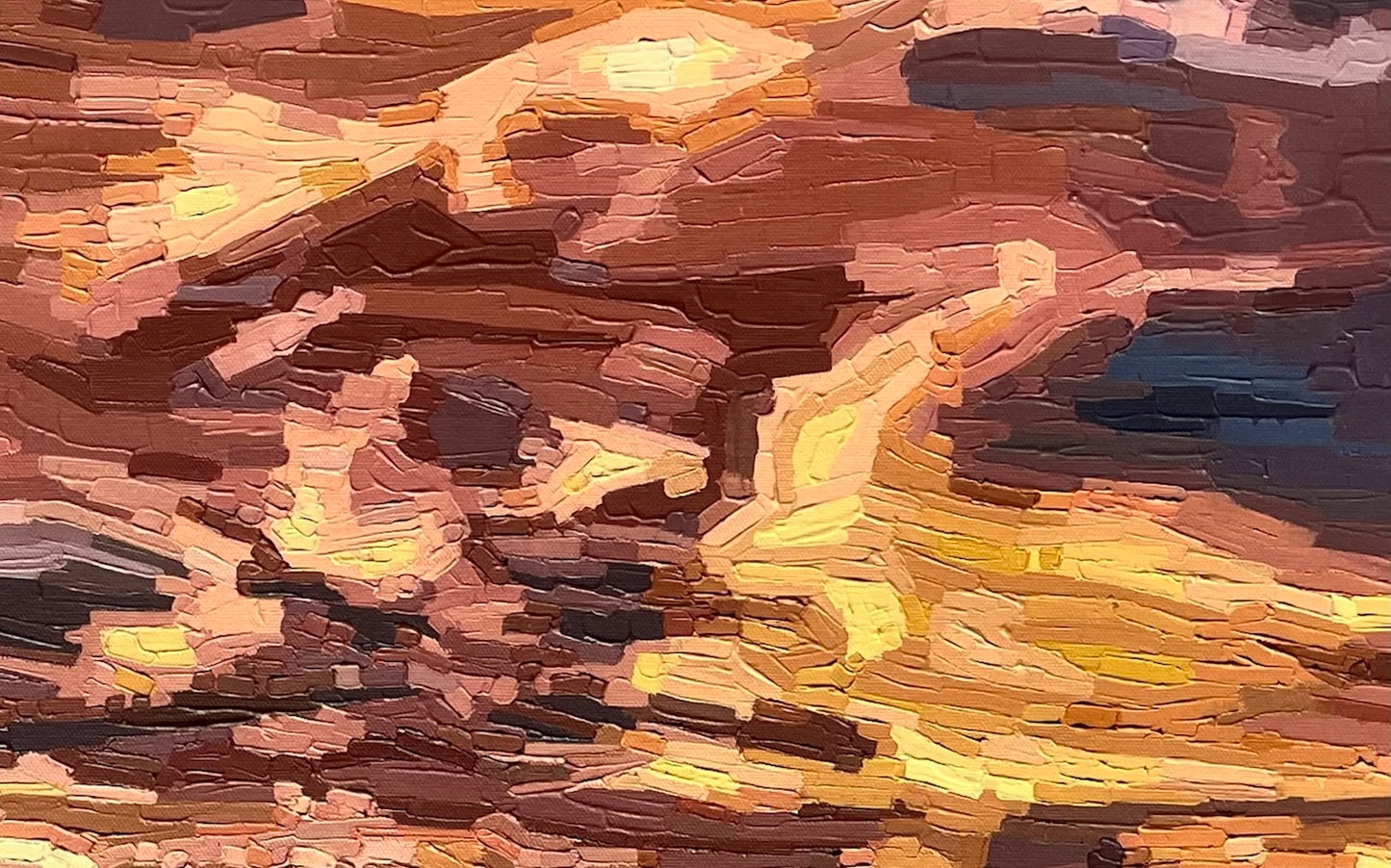Original Painting - 'Shine Through' - 102w x 76h x 4d cm