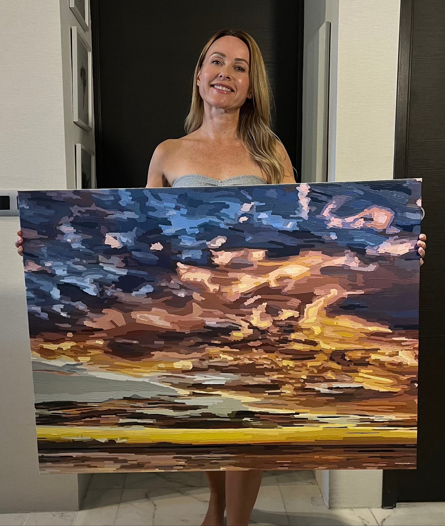 Original Painting - 'Shine Through' - 102w x 76h x 4d cm