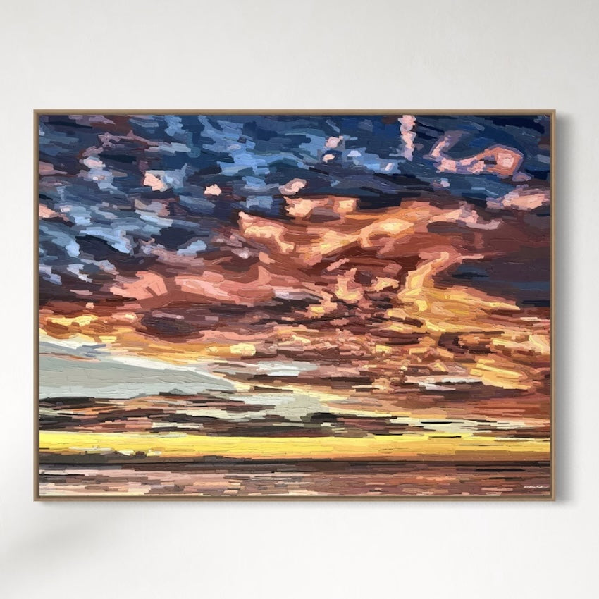 Original Painting - 'Shine Through' - 102w x 76h x 4d cm