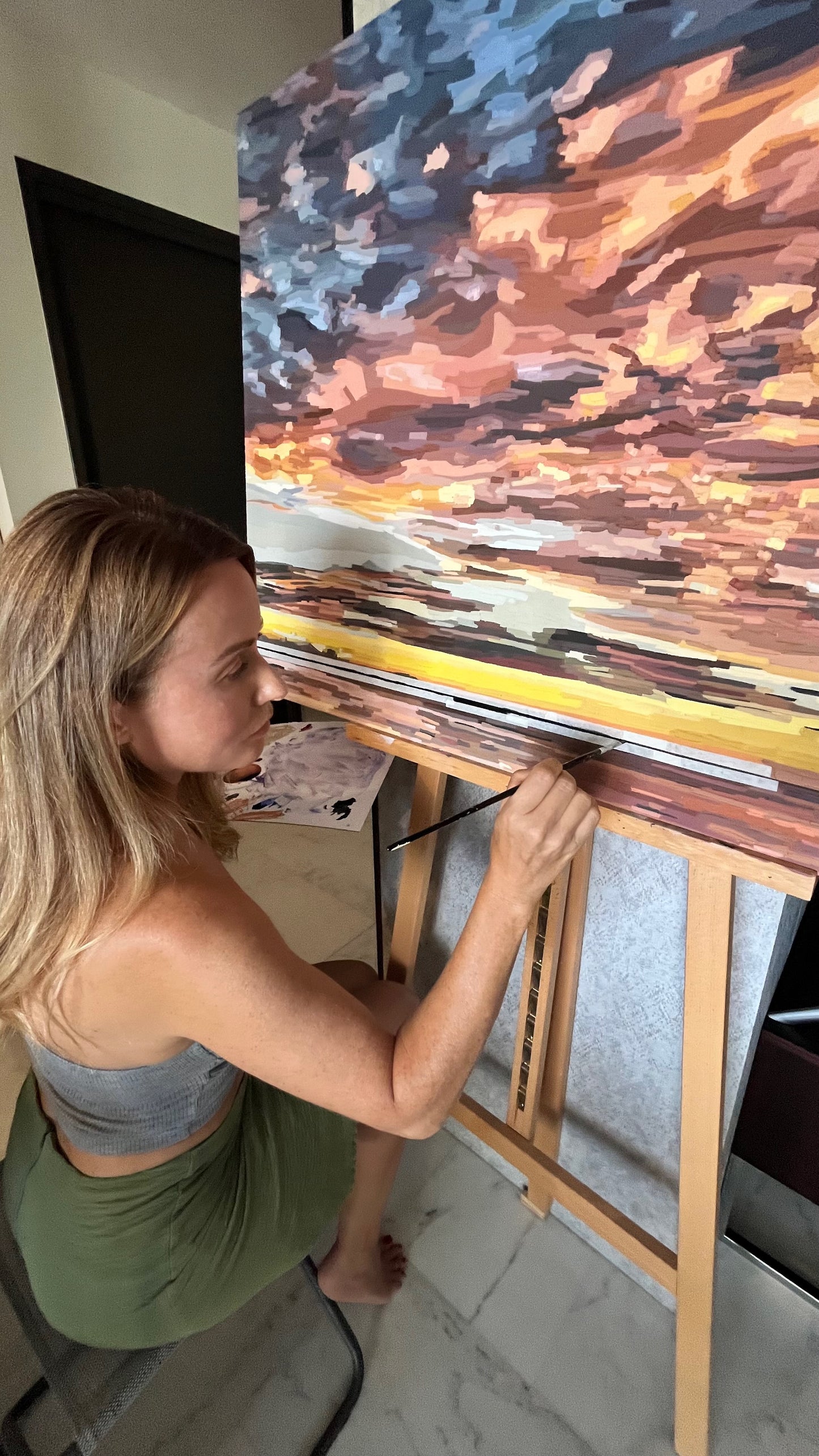 Original Painting - 'Shine Through' - 102w x 76h x 4d cm