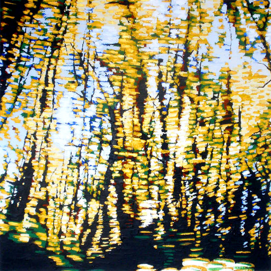 'Journeys Through Beech Golden 2' - 100w x 100h x 4d cm