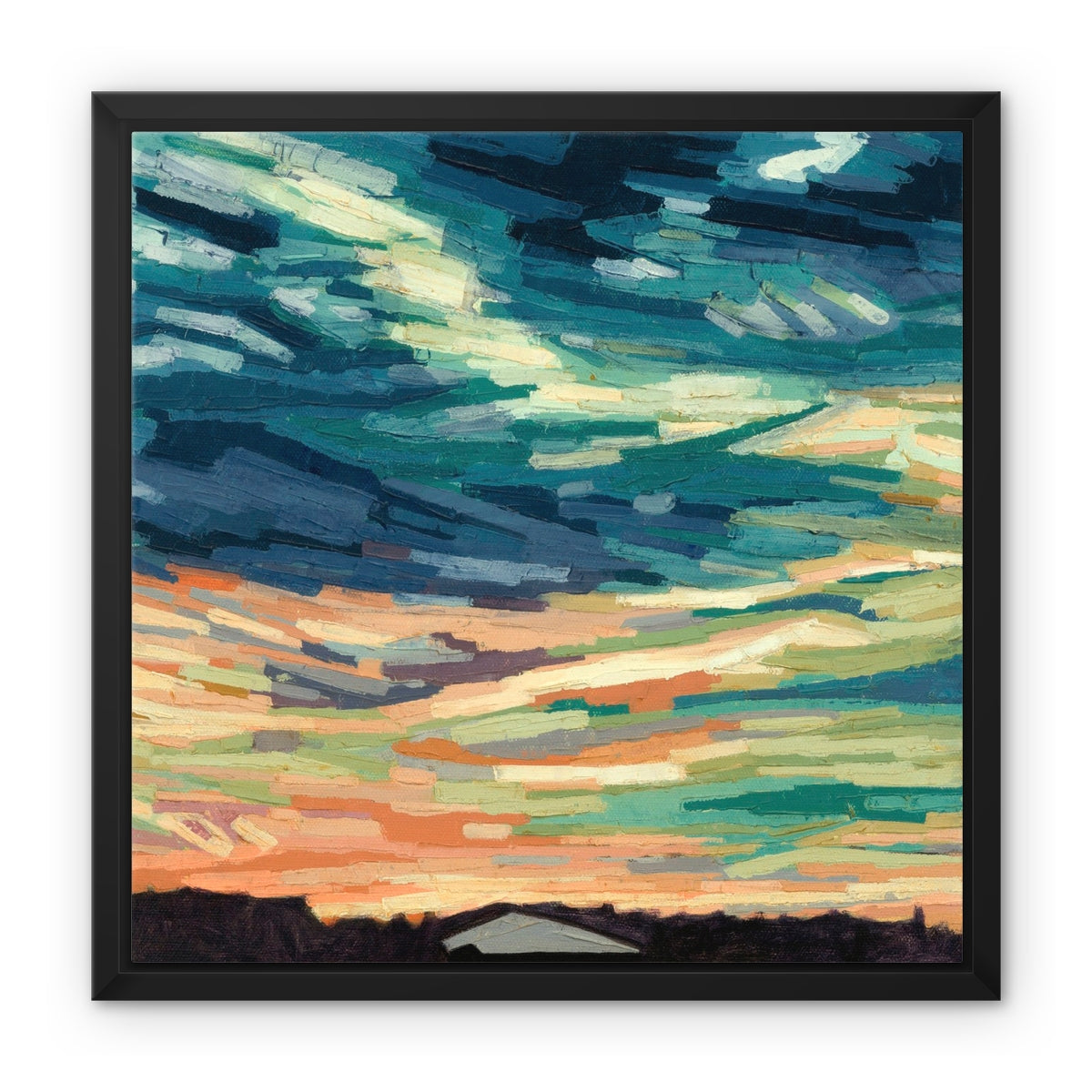 Clouds 2 - Framed Canvas Print