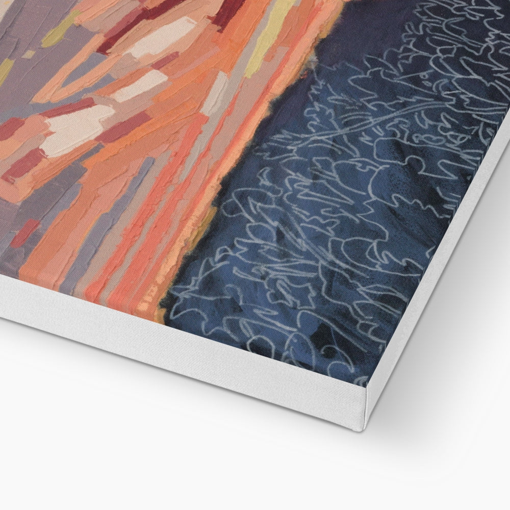 Beyond the Hedge LEFT - Framed Canvas Print