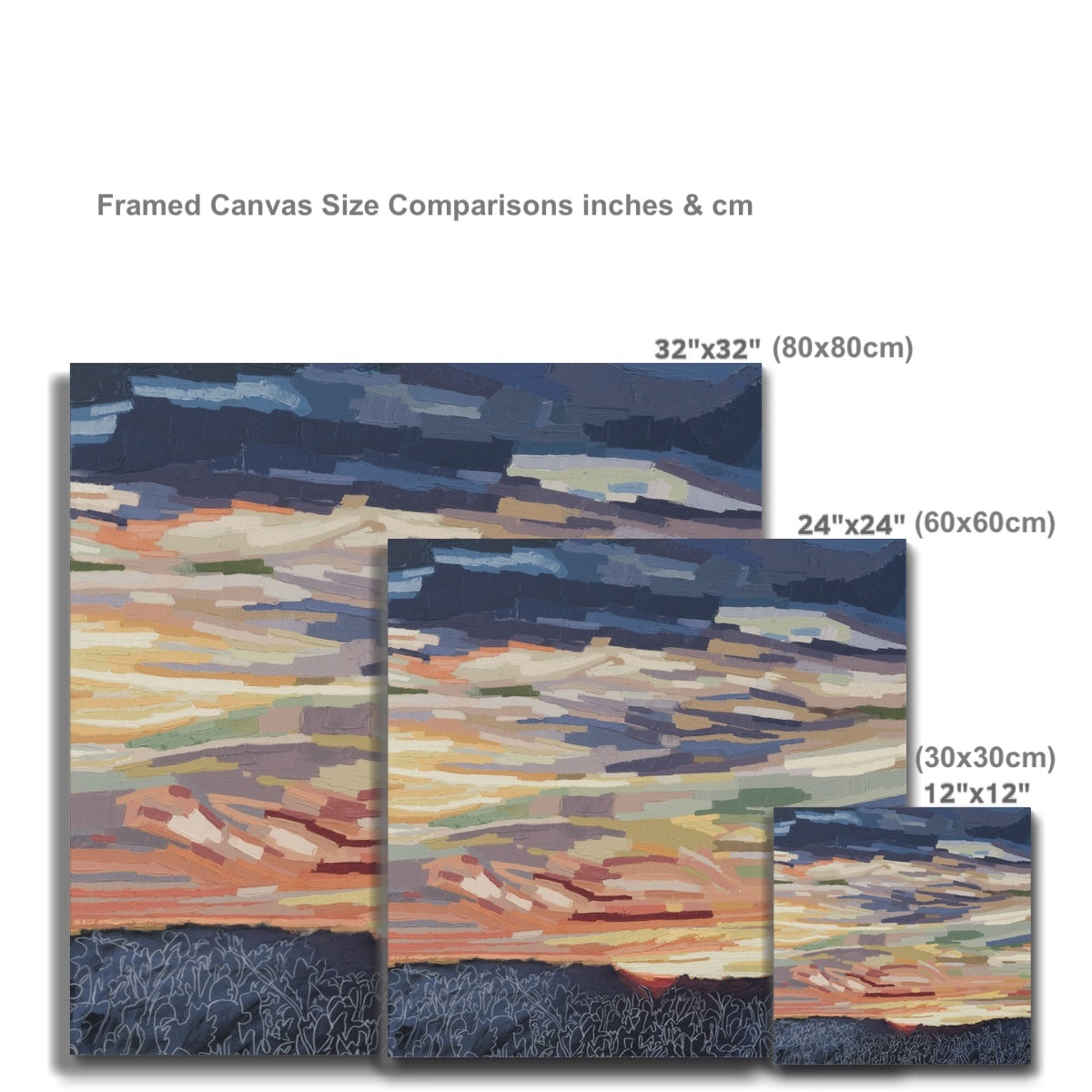 Beyond the Hedge LEFT - Framed Canvas Print