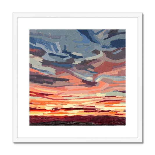 Clouds 1 - abstract landscape - Framed and Mounted Print front 