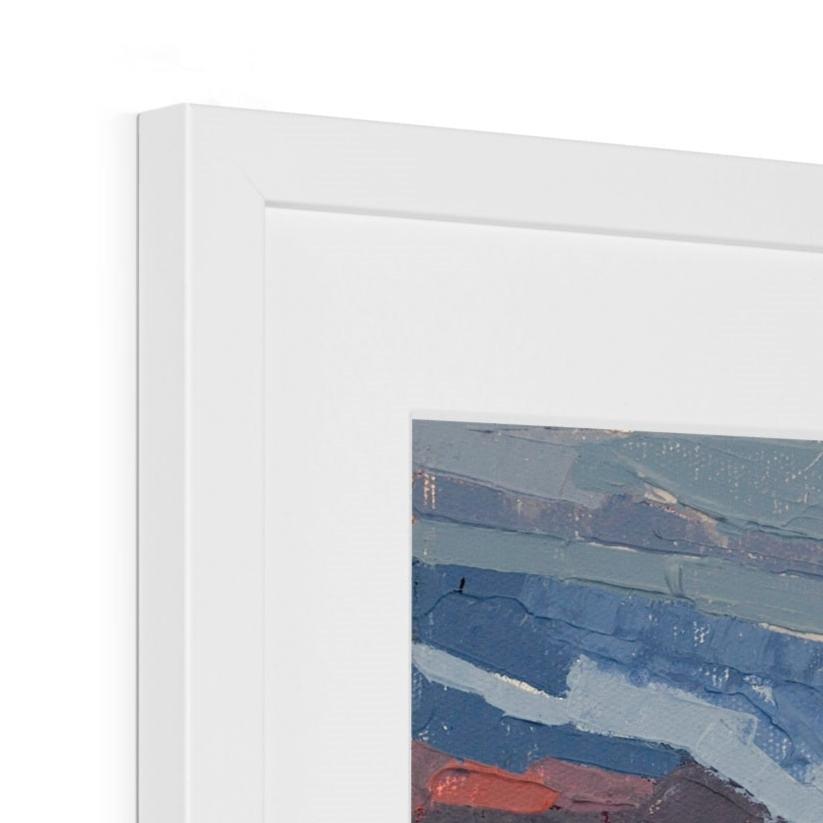 Clouds 1 - abstract landscape - Framed and Mounted Print detail top left