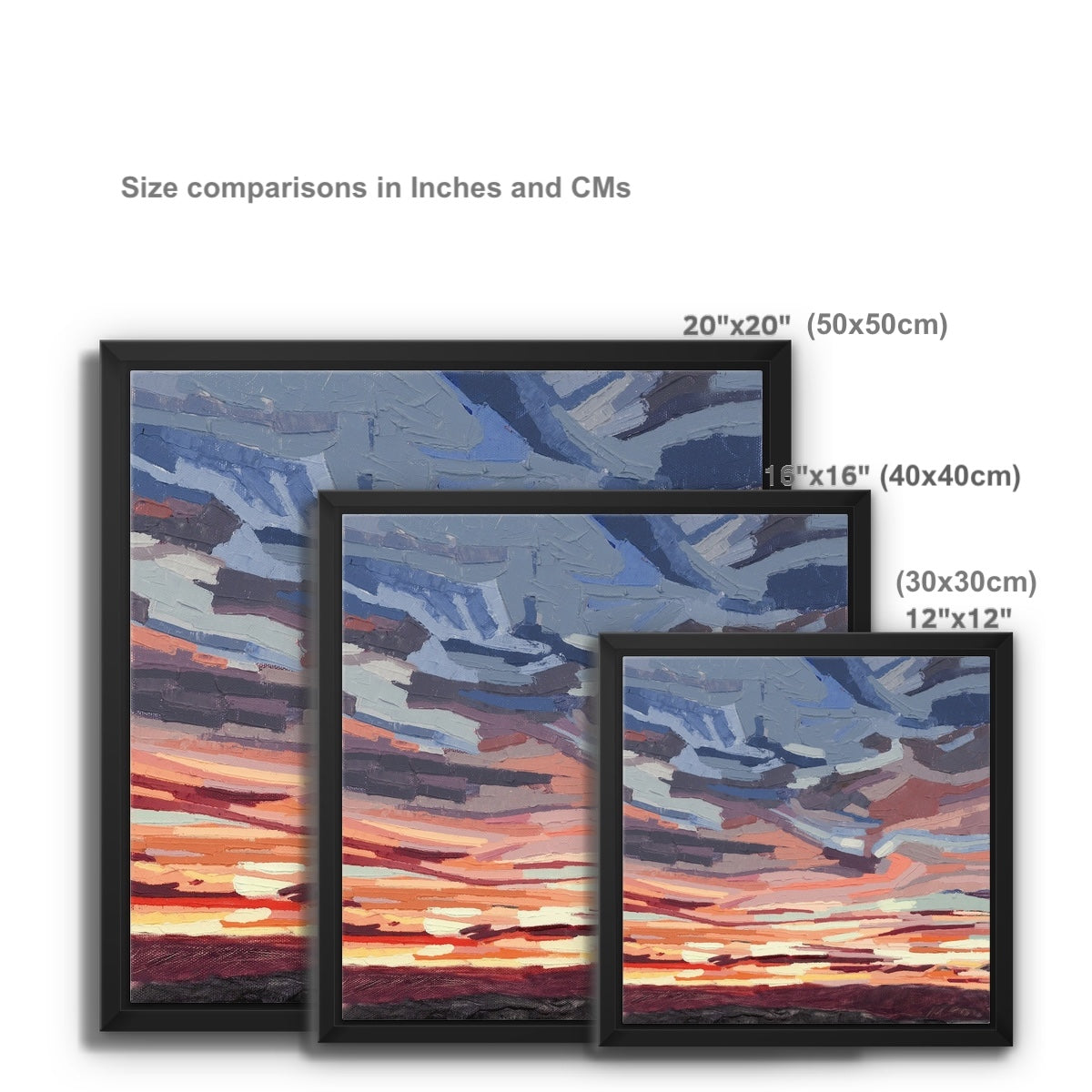 Clouds 1 - Framed Canvas Print