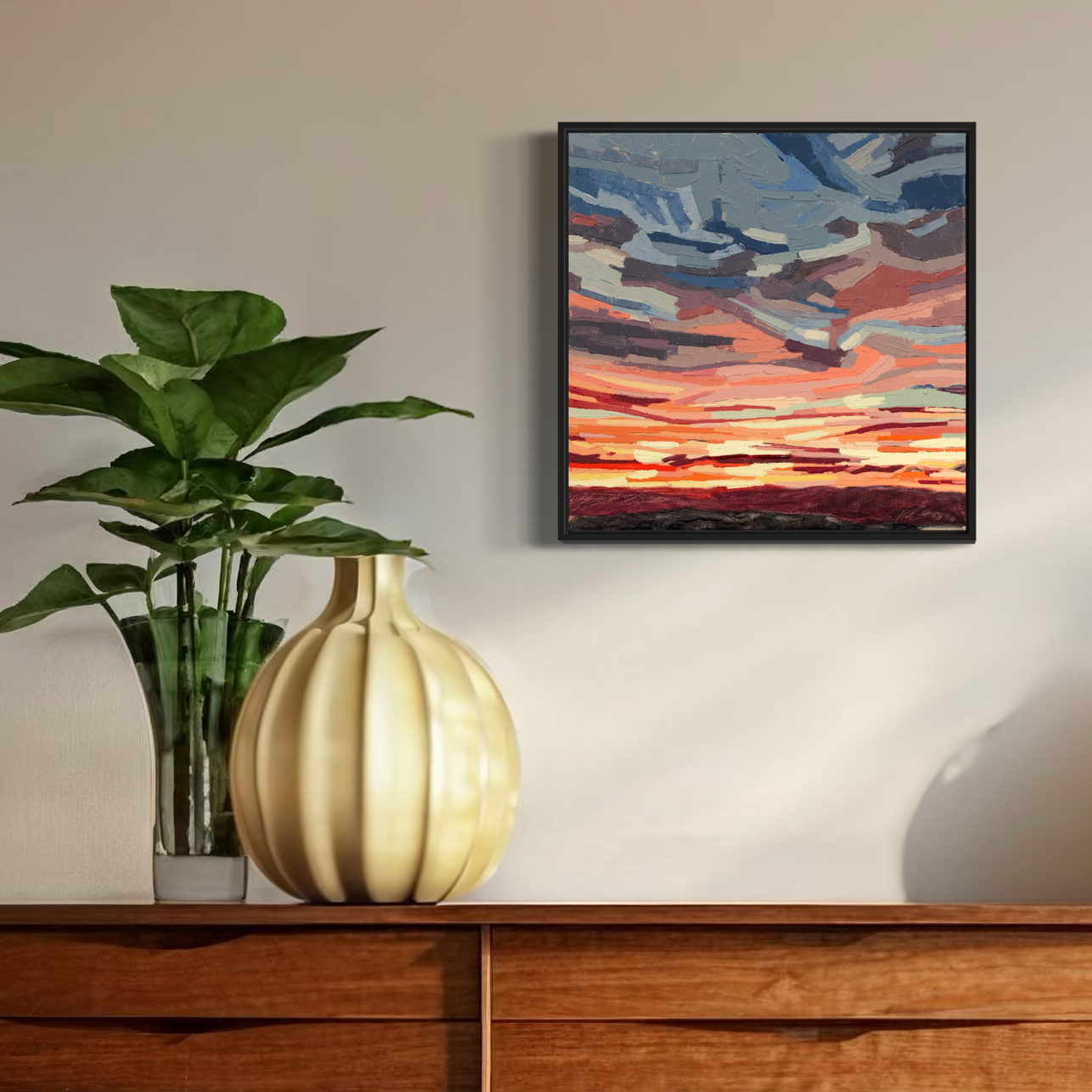 Clouds 1 - Framed Canvas Print