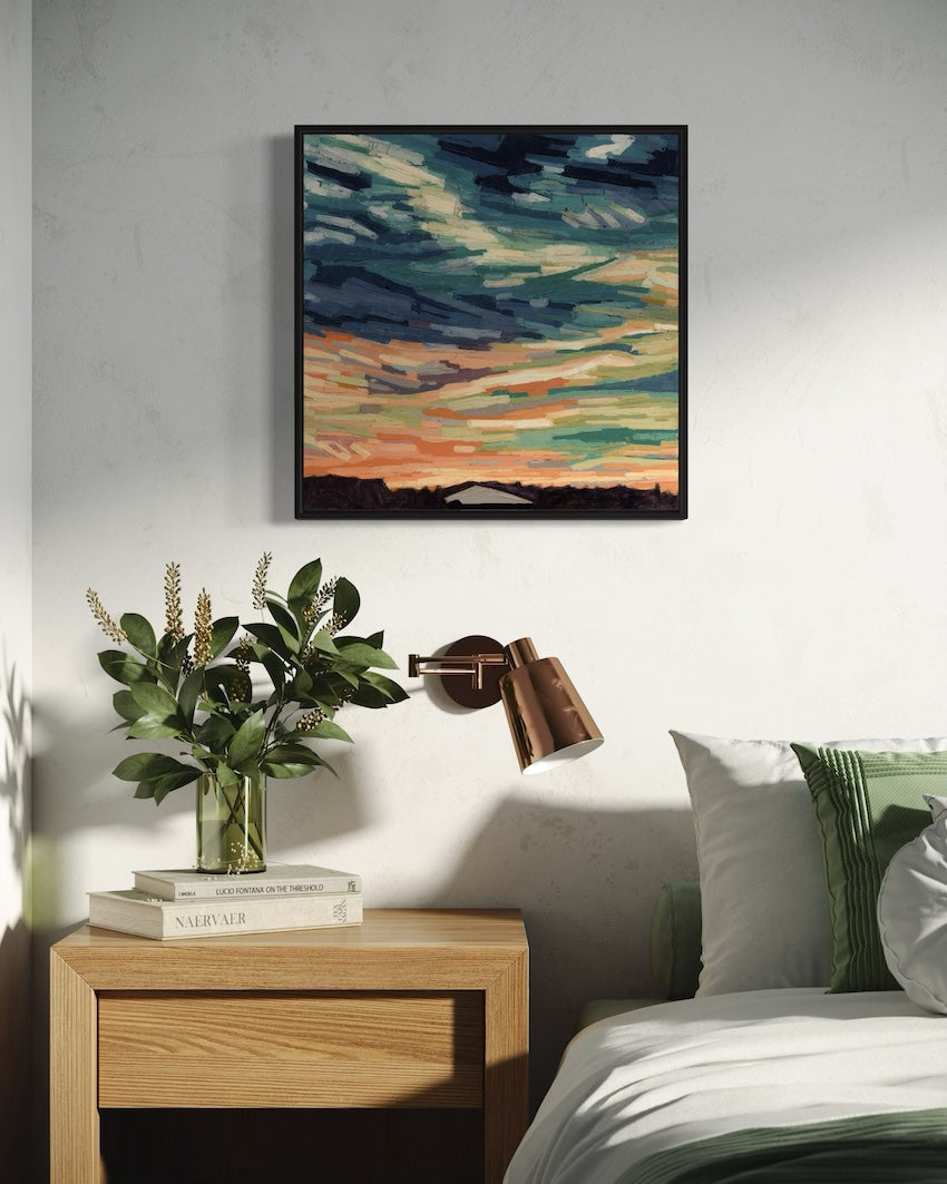 Clouds 2 - Framed Canvas Print