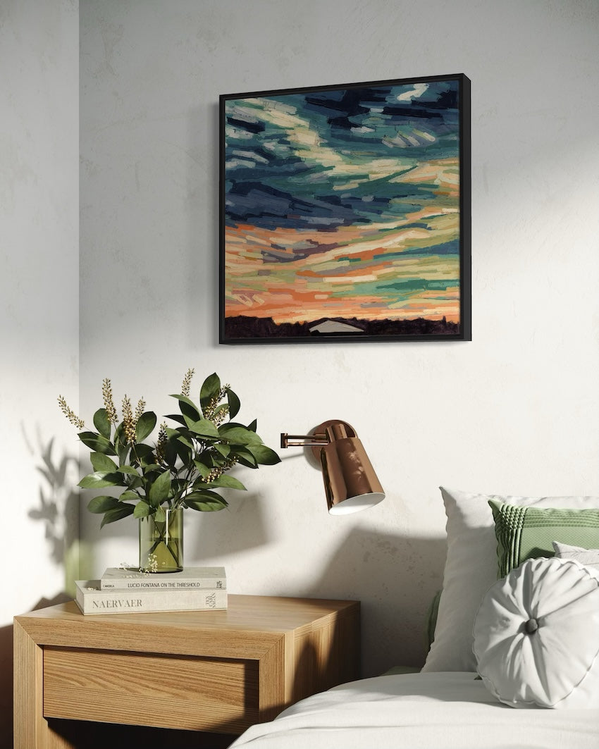 Clouds 2 - Framed Canvas Print