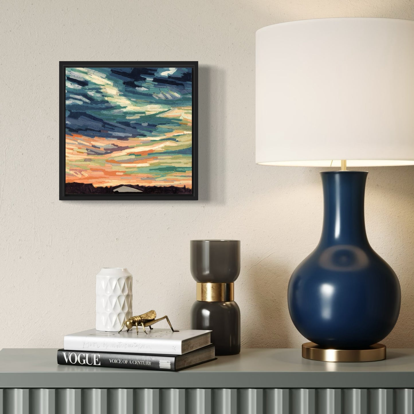 Clouds 2 - Framed Canvas Print