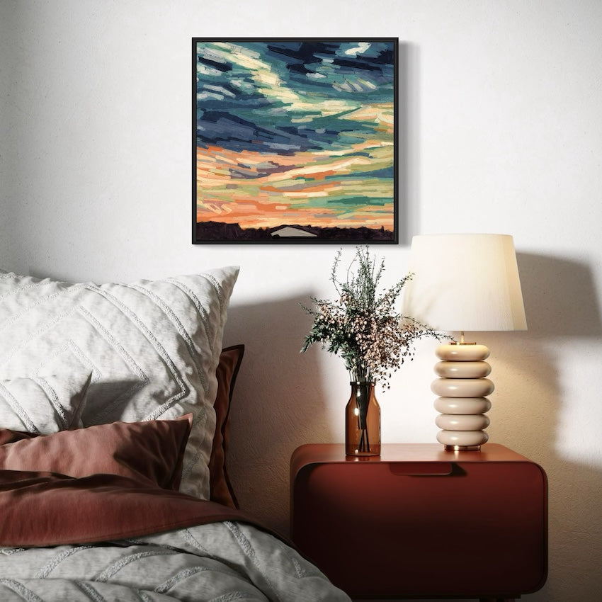 Clouds 2 - Framed Canvas Print