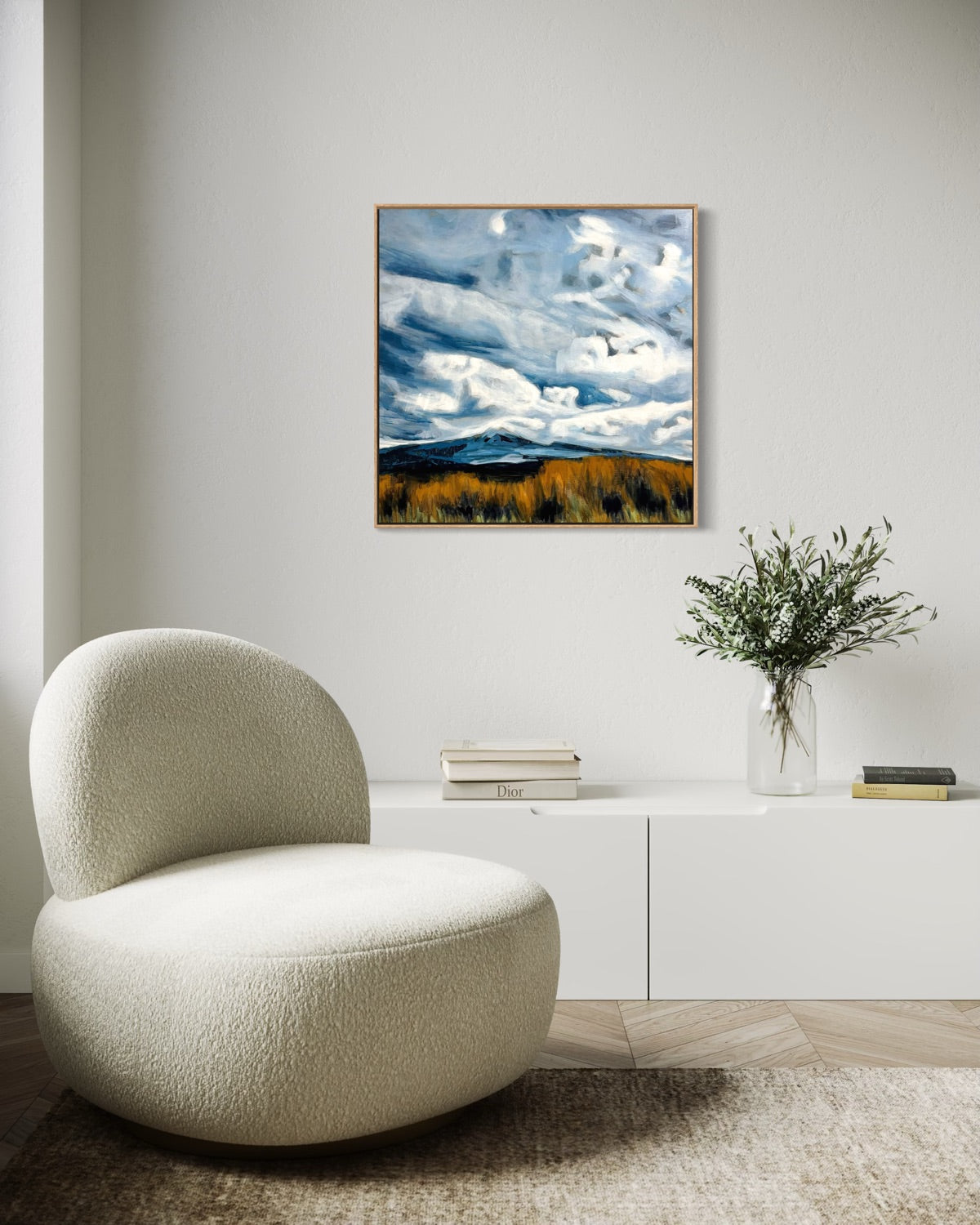 'Desert Road Drama' | 60w x 60h x 5d cm