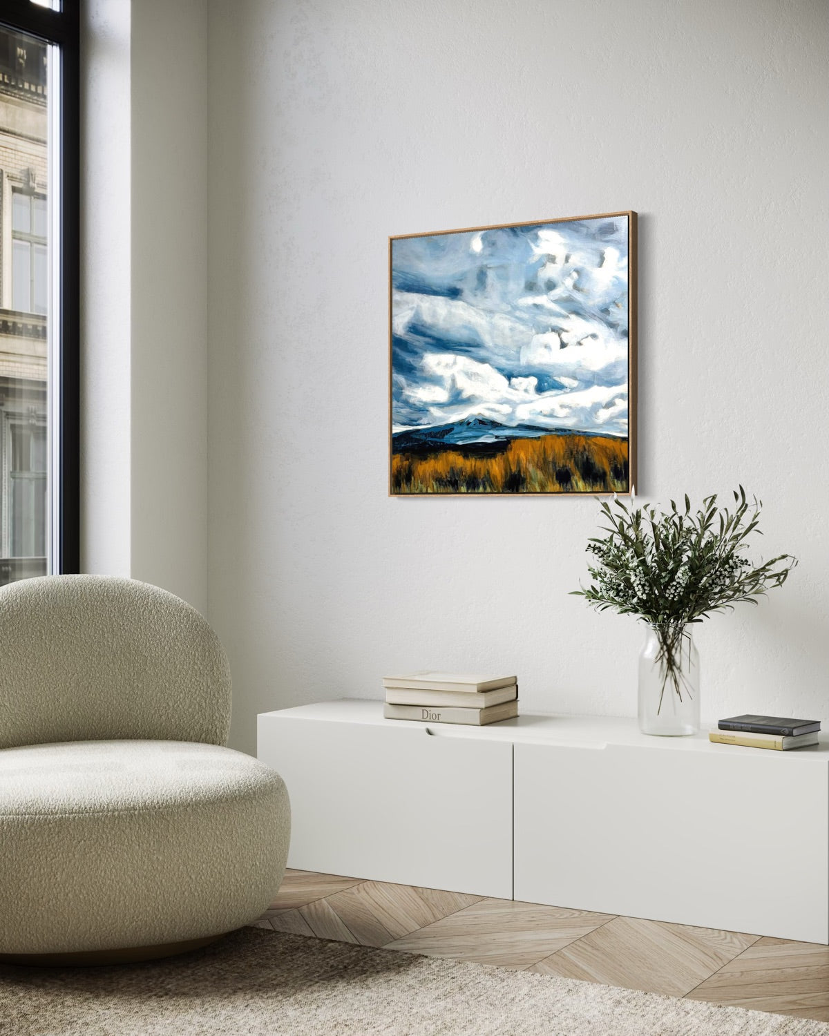 'Desert Road Drama' | 60w x 60h x 5d cm