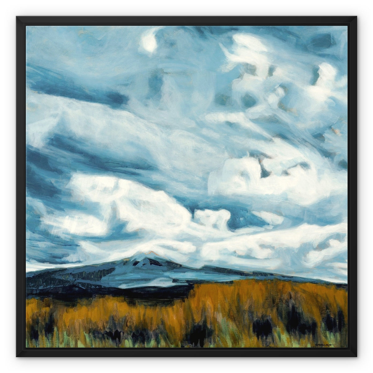 Desert Road Drama - Framed Canvas FULL