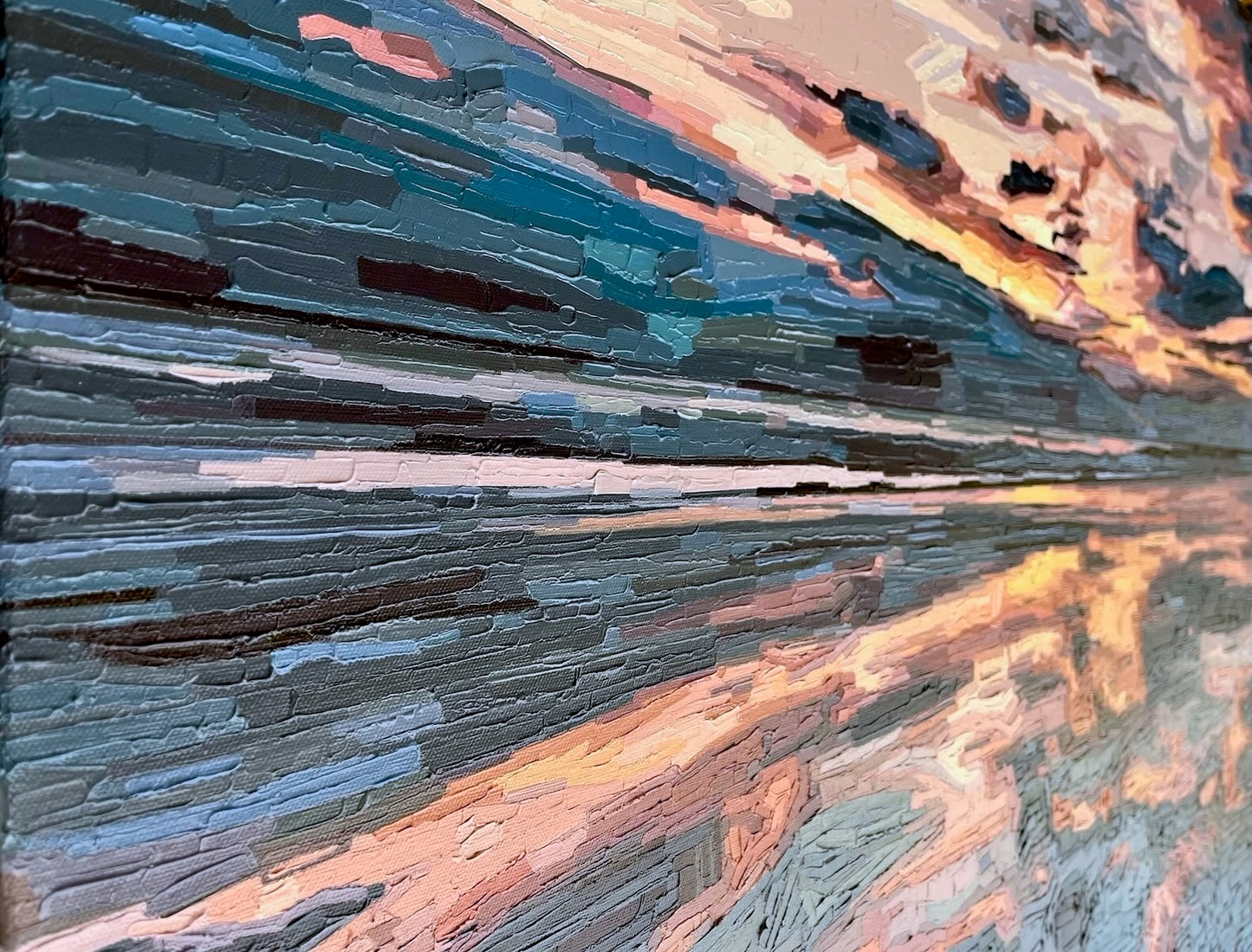 'Horizons That Hold Us Together' | 102w x 76h cm | Available from Black Door Gallery, Parnell