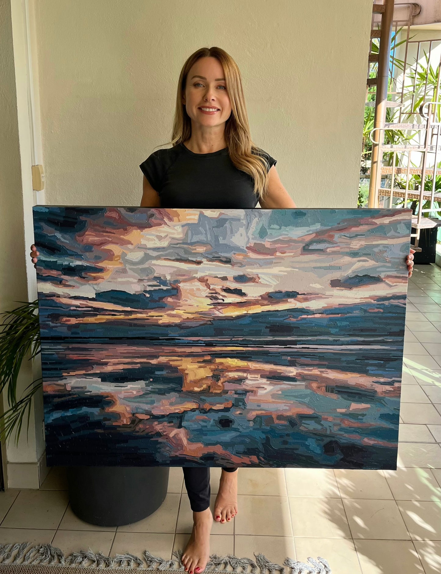 Original Painting - 'Horizons That Hold Us Together' - 102w x 76h x 4d cm