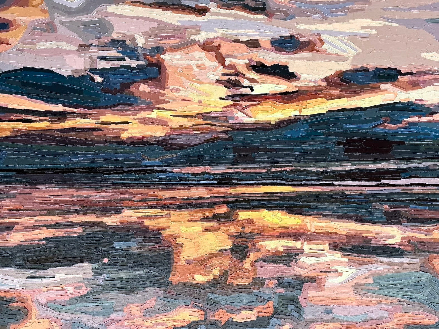 'Horizons That Hold Us Together' | 102w x 76h cm | Available from Black Door Gallery, Parnell