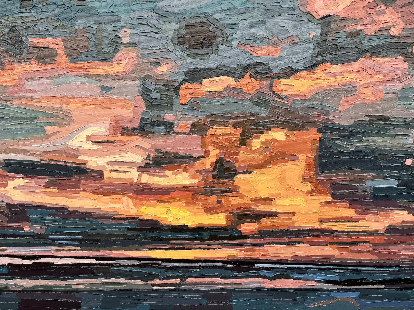 Original Painting - 'Horizons That Hold Us Together' - 102w x 76h x 4d cm