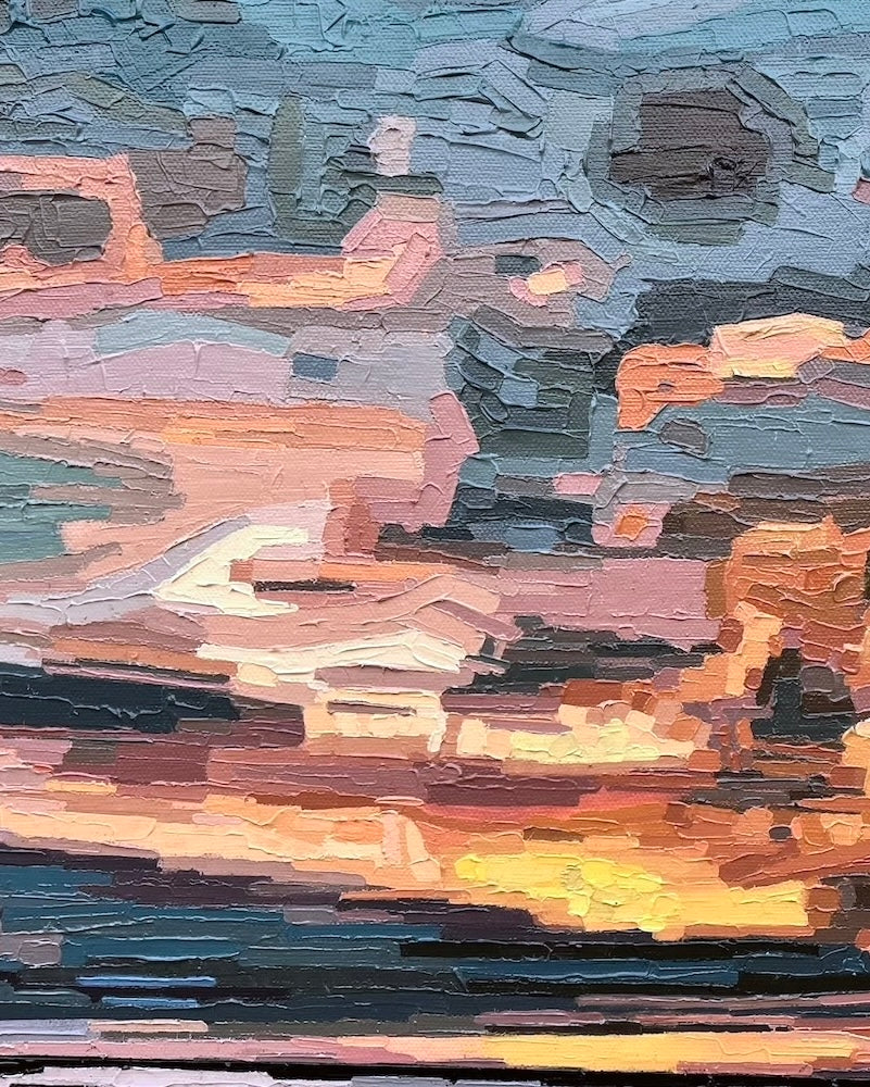 'Horizons That Hold Us Together' | 102w x 76h cm | Available from Black Door Gallery, Parnell