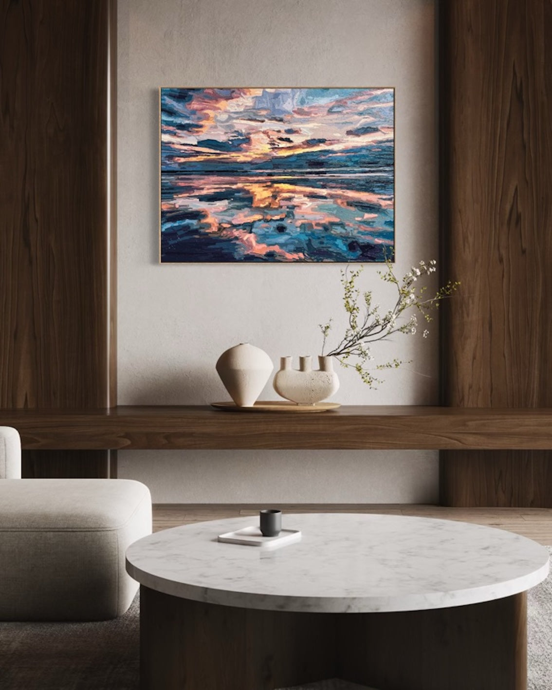 'Horizons That Hold Us Together' | 102w x 76h cm | Available from Black Door Gallery, Parnell