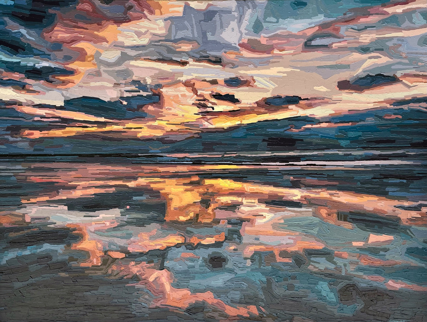 Original Painting - 'Horizons That Hold Us Together' - 102w x 76h x 4d cm