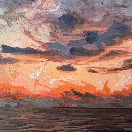 'Wanderlust Sunrise' | 30w x 30h cm