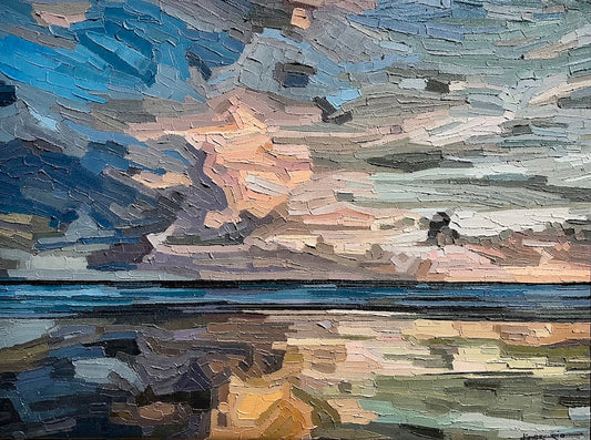 'Low Tide Dreaming' | 40w x 30h cm | Available from Black Door Gallery, Parnell