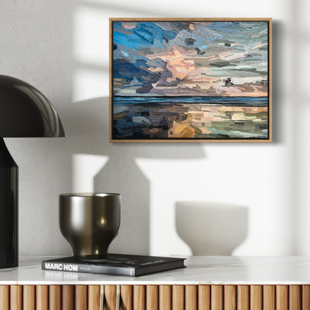 'Low Tide Dreaming' | 40w x 30h cm | Available from Black Door Gallery, Parnell