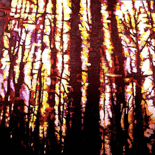 'Beech Sunset 1' - 100w x 100h x 4d cm