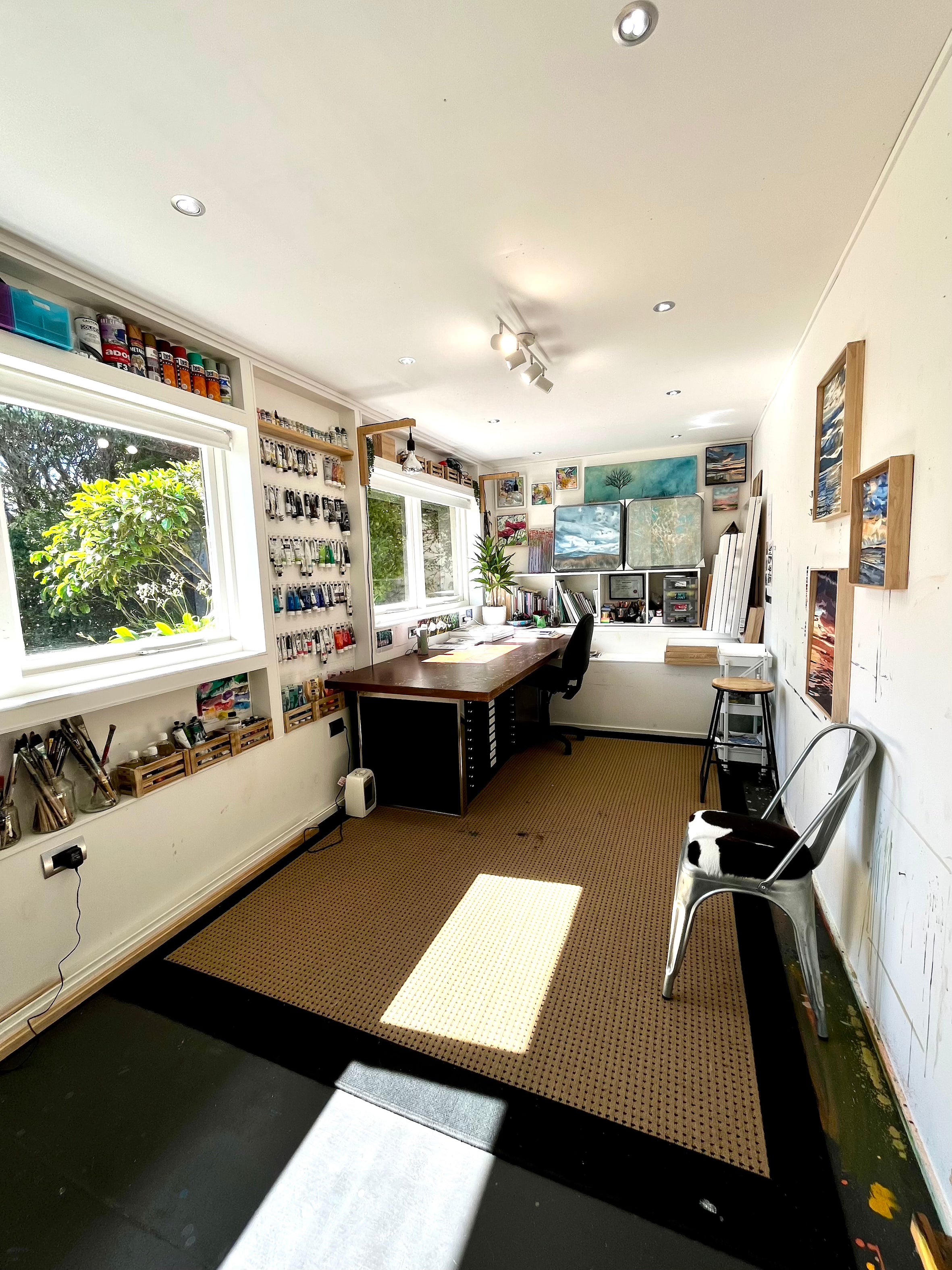 Inside Alex DiMercurio’s Wellington studio with original paintings, art materials and works in progress