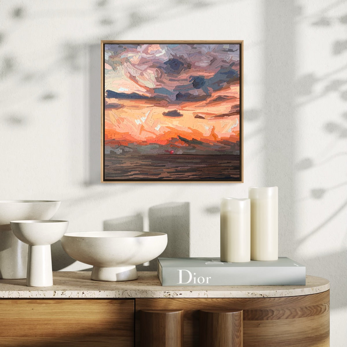 'Wanderlust Sunrise' | 30w x 30h cm | ON HOLD for Exhibition