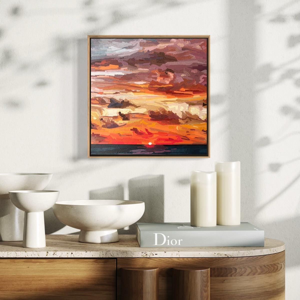 'Where Sky Meets Sea' | 30w x 30h cm | ON HOLD | Enquiries Welcome